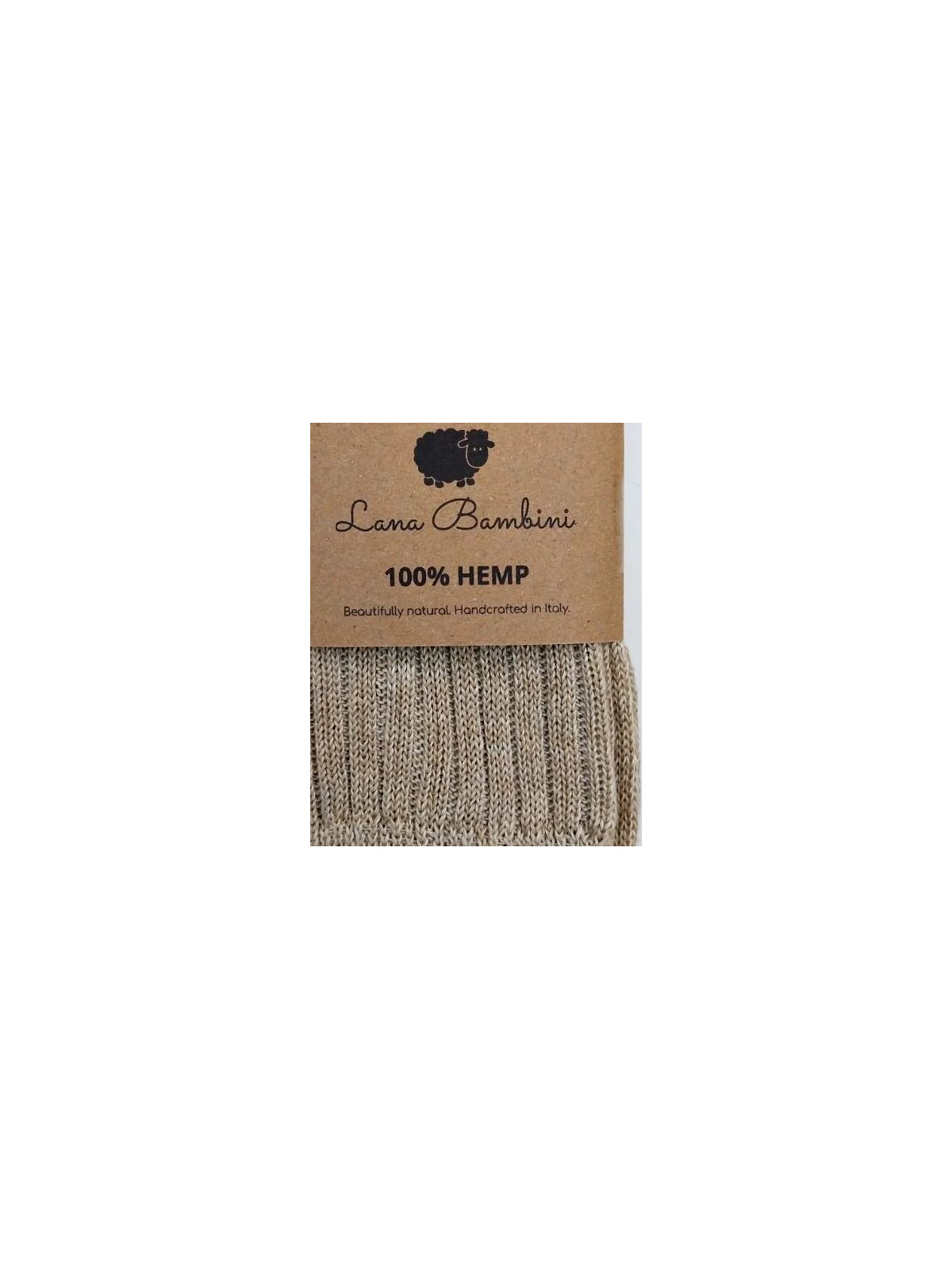 chaussettes couleur naturelle en chanvre aspect ancien