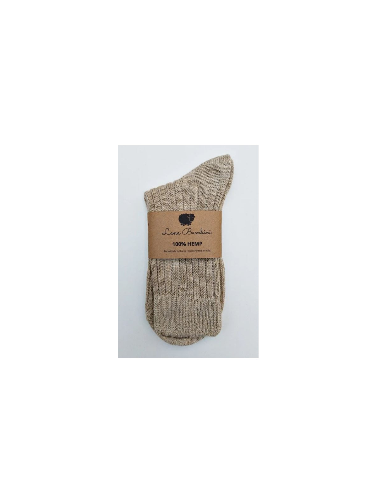 chaussettes couleur naturelle en chanvre aspect ancien