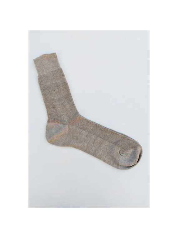 chaussettes en lin aspect rustique couleur naturelle