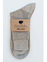 chaussettes en lin aspect rustique couleur naturelle