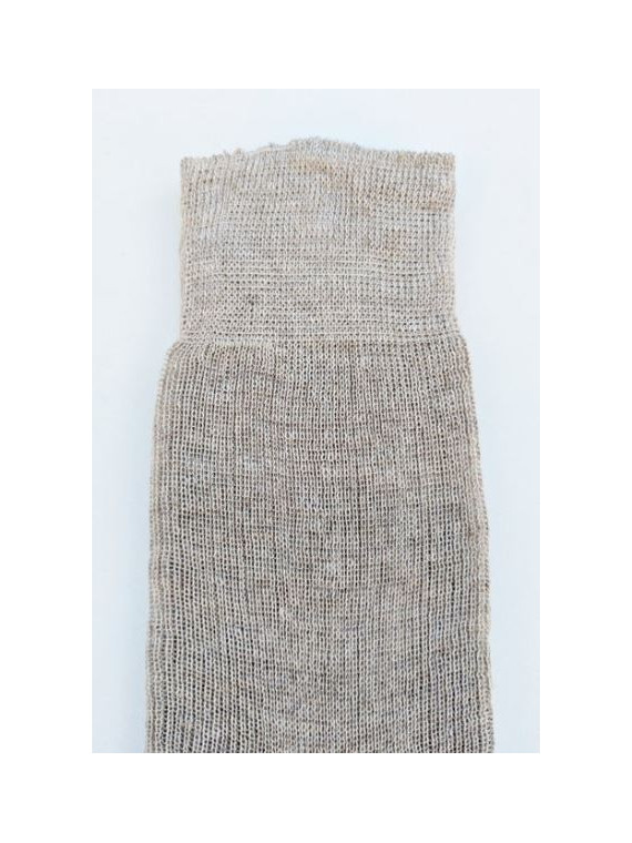 chaussettes en lin aspect rustique couleur naturelle