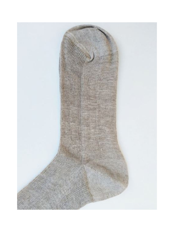 chaussettes en lin aspect rustique couleur naturelle