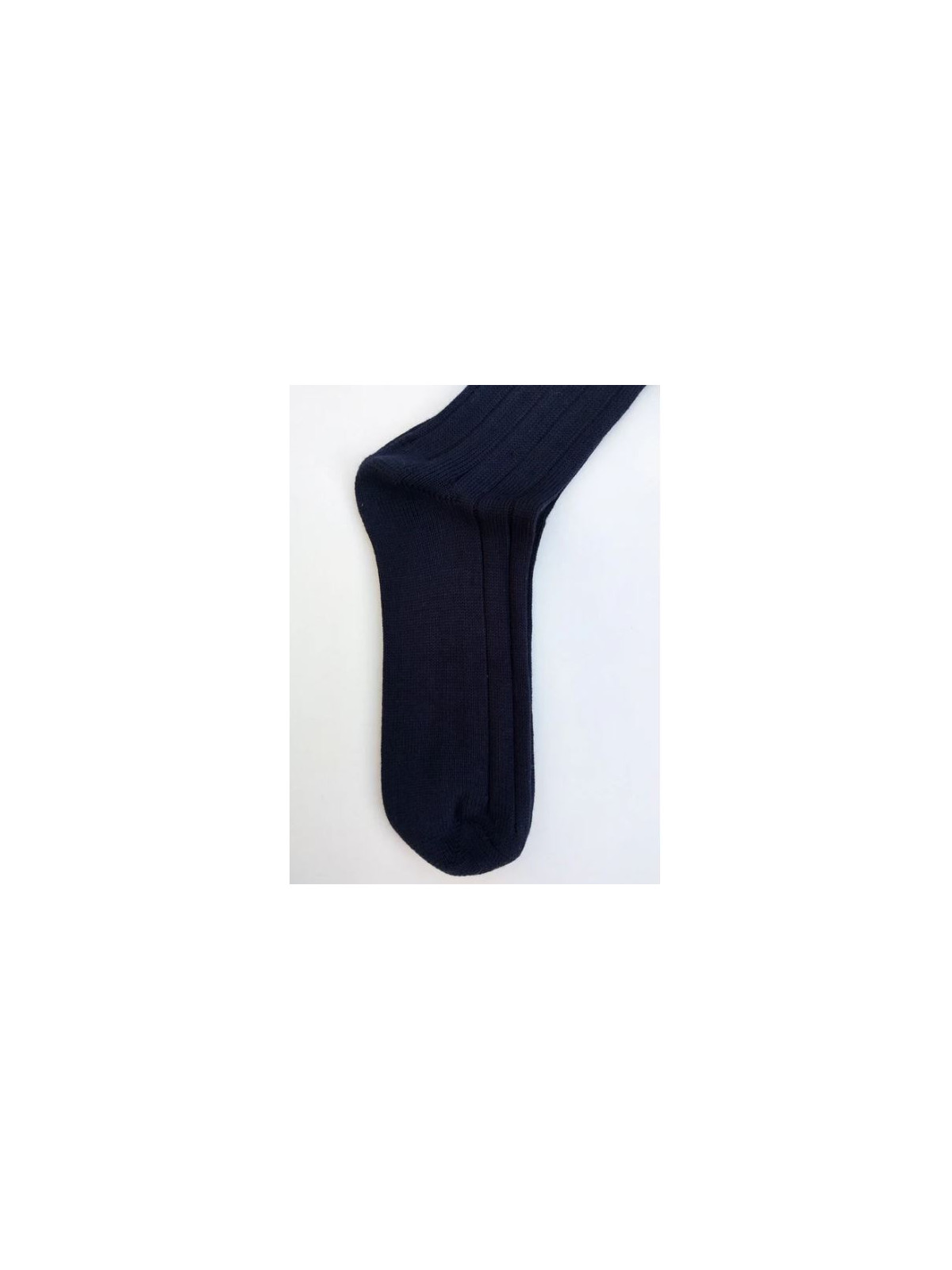 chaussettes en coton bio bleu marine à grosses côtes
