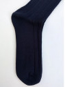 chaussettes en coton bio bleu marine à grosses côtes