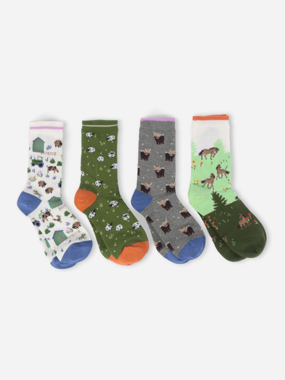 Coffret "La Ferme" chaussettes bambou & coton bio 37-41