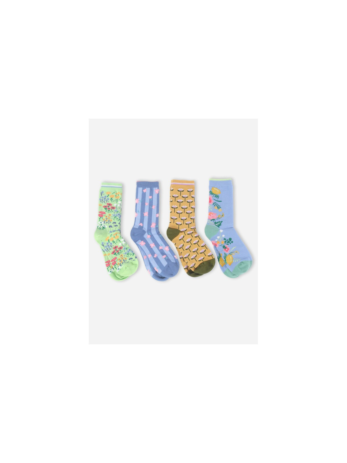Coffret "Fleurs" chaussettes en coton bio 37-41