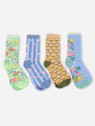 Coffret "Fleurs" chaussettes en coton bio 37-41