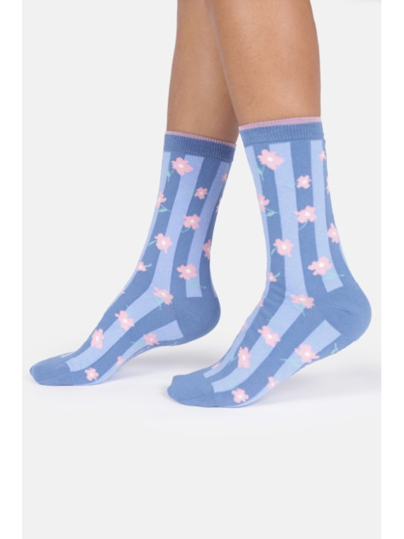 Coffret "Fleurs" chaussettes en coton bio 37-41