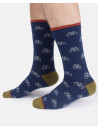 chaussettes bleu marine avec motif vélos