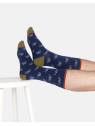 chaussettes bleu marine avec motif vélos
