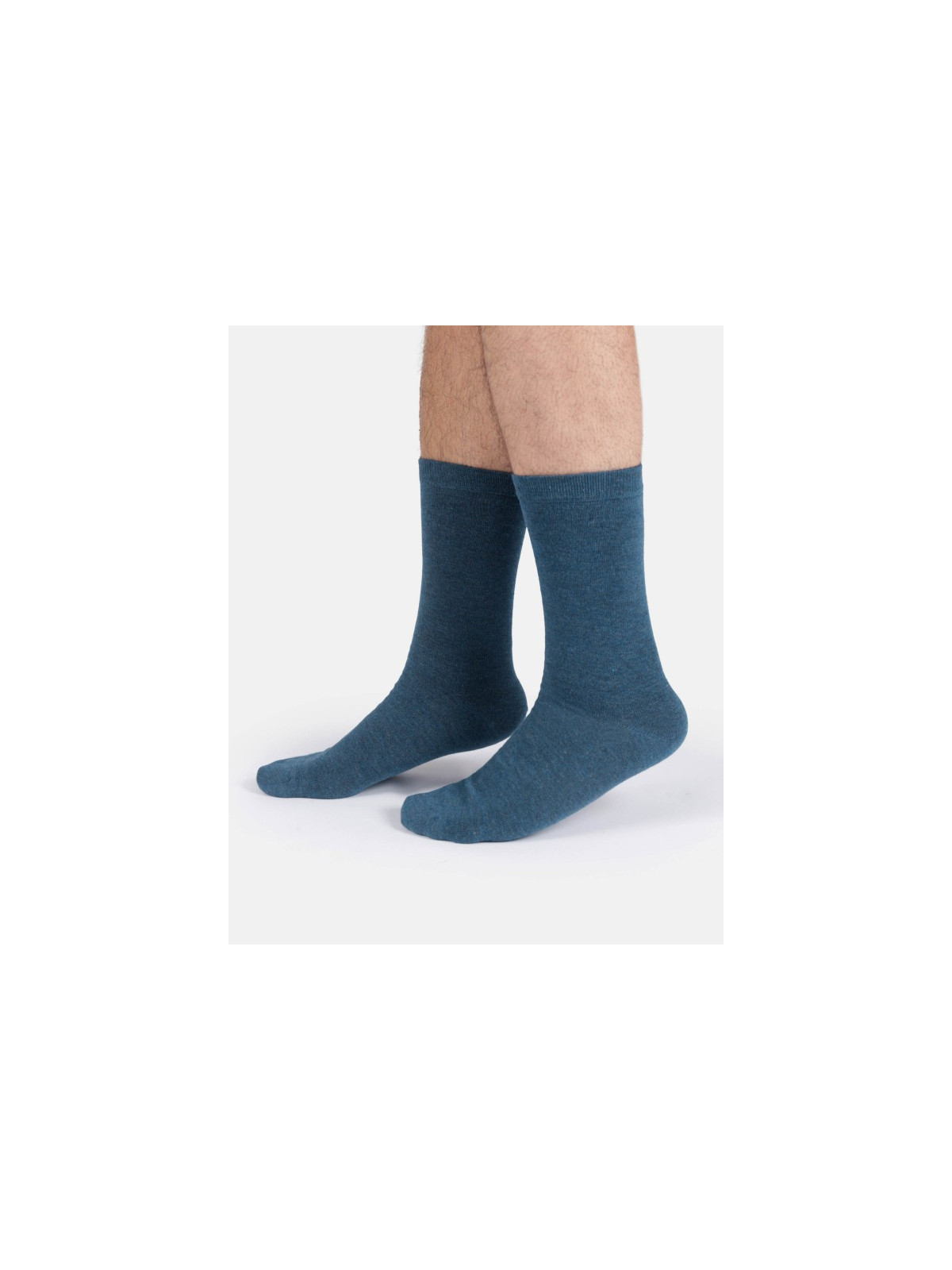 chaussettes unies couleur bleu lac