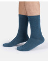 chaussettes unies couleur bleu lac