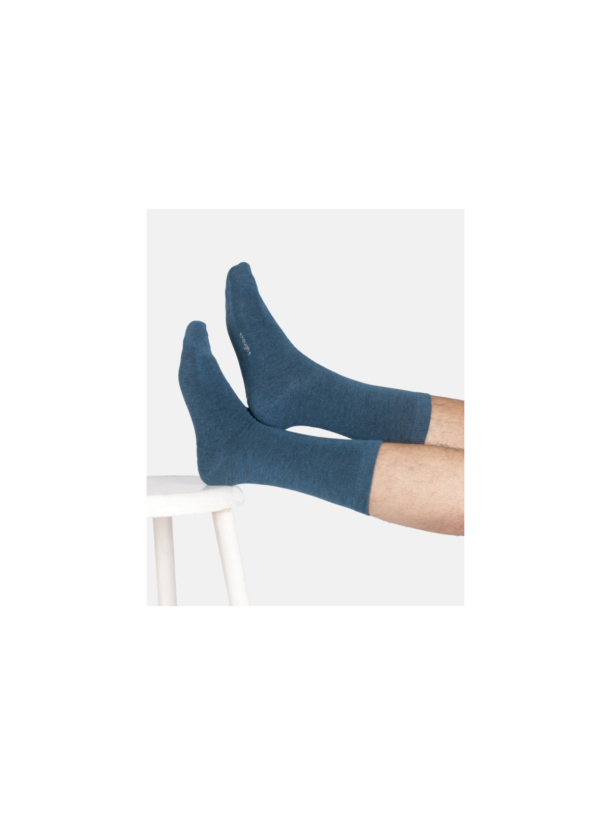 chaussettes unies couleur bleu lac