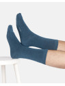 chaussettes unies couleur bleu lac