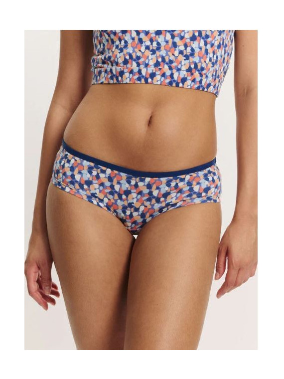 Slip Panty pour Femme en Coton Bio Imprimé Galets - Tranquillo
