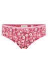 Slip Panty pour Femme en Coton Bio Imprimé Fleurs en rouge - Tranquillo