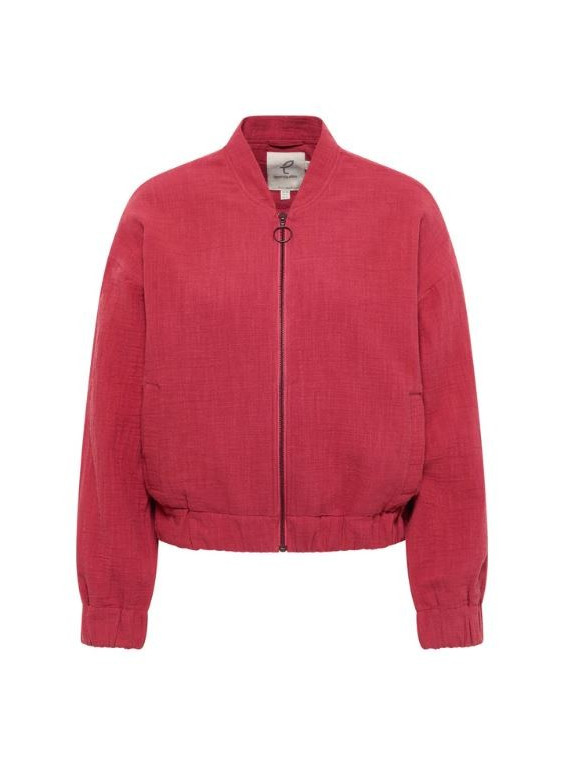 Blouson court pour Femme en 100% Coton Bio Imprimé  rouge - Tranquillo