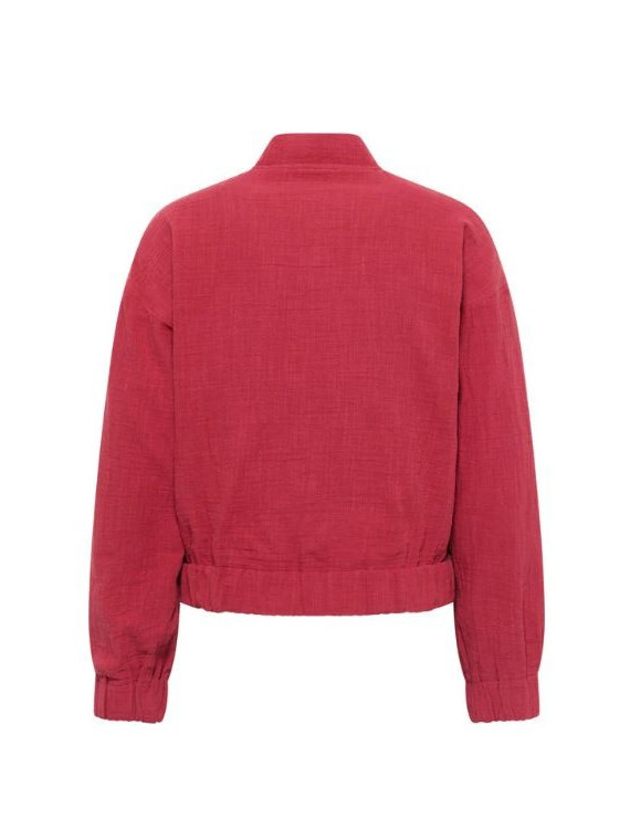 Blouson court pour Femme en 100% Coton Bio Imprimé  rouge - Tranquillo