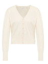 Cardigan femme col V blanc