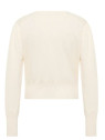 Cardigan femme col V blanc