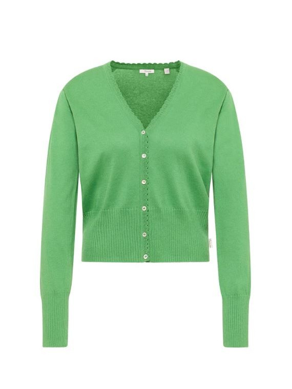 Cardigan pour Femme en 100% Coton Bio Vert Menthe - Tranquillo