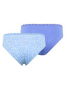 Lot de 2 Slips pour Femme en Coton Bio Uni et Fleurs - Tranquillo