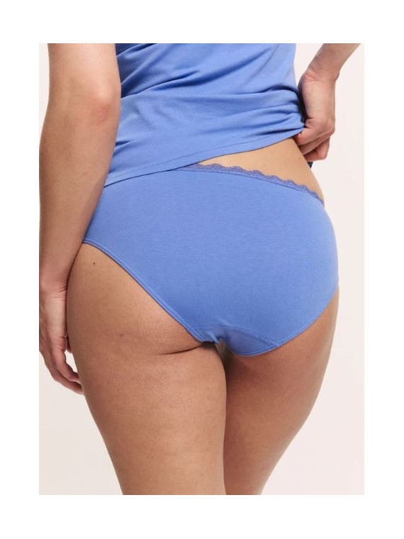 Lot de 2 Slips pour Femme en Coton Bio Uni et Fleurs - Tranquillo