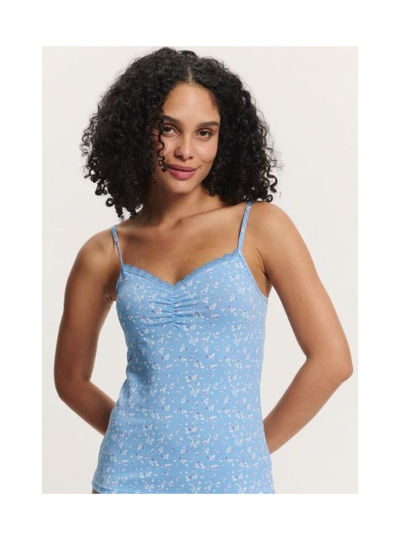 Lot de 2 Débardeurs pour Femme en Coton Bio Uni et Fleurs - Tranquillo