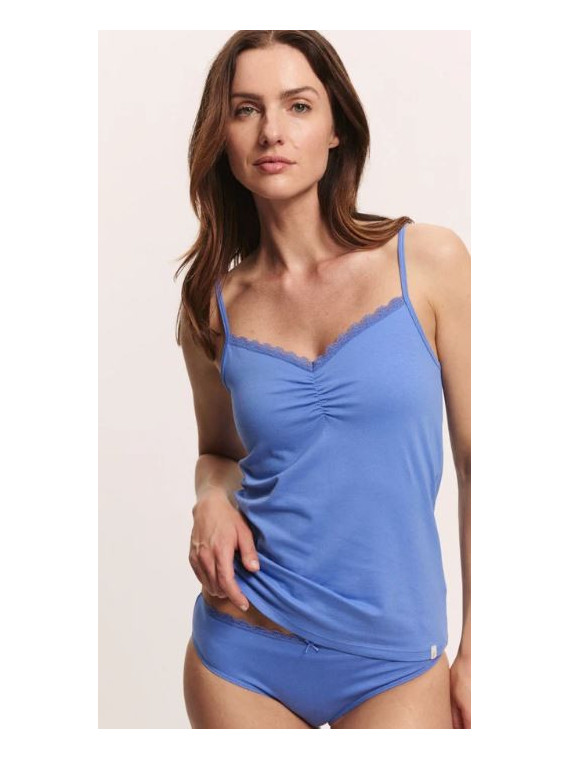 Lot de 2 Débardeurs pour Femme en Coton Bio Uni et Fleurs - Tranquillo