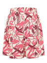 Short Ample pour Femme en Ecovéro Imprimé Fleurs en rouge - Tranquillo
