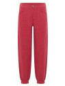 Pantalon fluide en mousseline rouge grenat