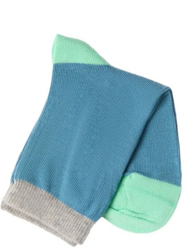 Chaussettes pour Enfants en Coton Bio Bleu et vert - Albéro Natur