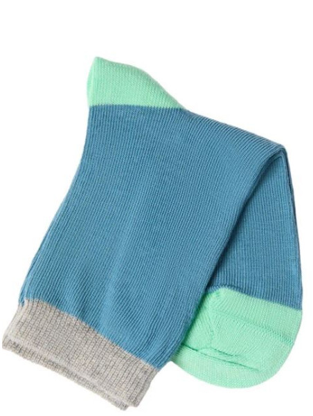 Chaussettes pour Enfants en Coton Bio Bleu et vert - Albéro Natur