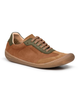Chaussures à Lacets Couleur Crème et Rouge, Modèle Pawikan de El Naturalista