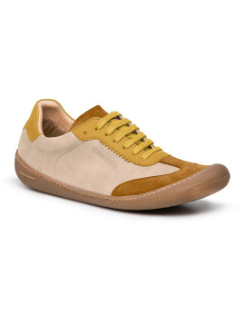 Chaussures à Lacets Couleur Crème et Miel, Modèle Pawikan de El Naturalista