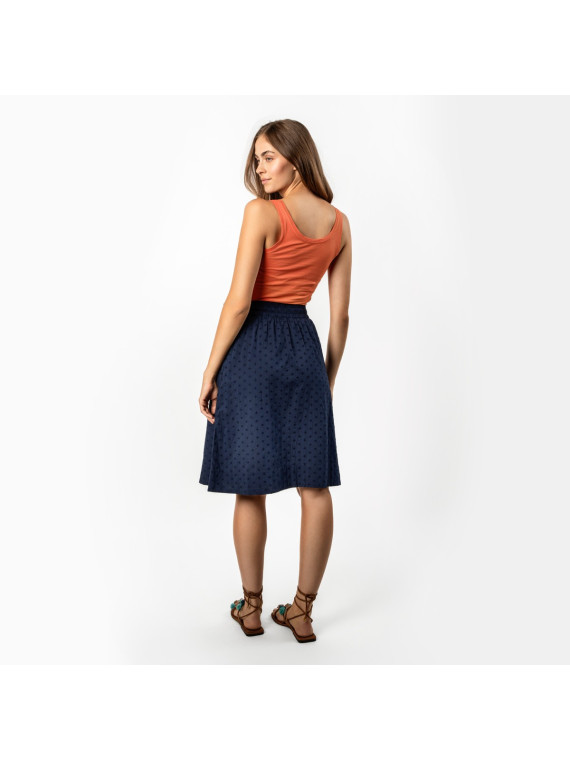 Jupe mi-longue pour Femme en 100% Coton Bio - Livingcrafts