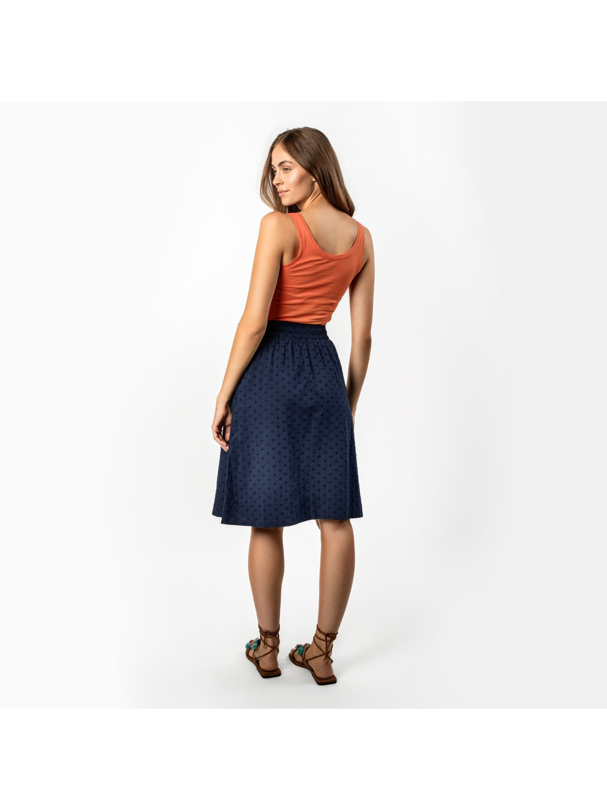 Jupe mi-longue pour Femme en 100% Coton Bio - Livingcrafts