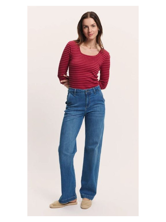 Jean Large pour Femme en Coton Bio Très Soiuple - Tranquillo