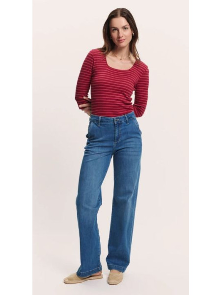 Jean Large pour Femme en Coton Bio Très Soiuple - Tranquillo