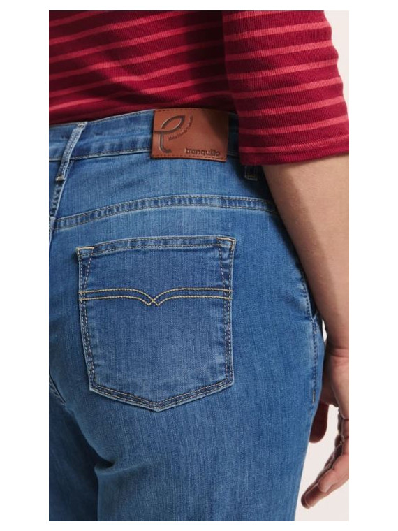 Jean Large pour Femme en Coton Bio Très Soiuple - Tranquillo