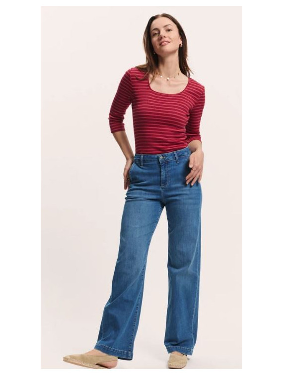 Jean Large pour Femme en Coton Bio Très Soiuple - Tranquillo