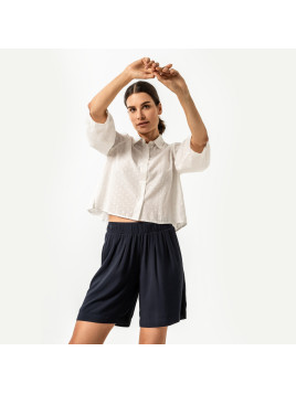 Short long pour Femme en Couleur Encre 100% Ecovéro - Livingcrafts