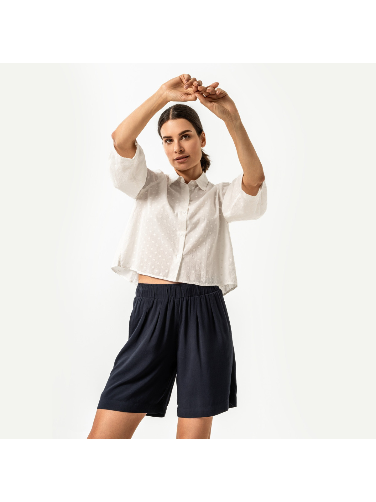 Short long pour Femme en Couleur Encre 100% Ecovéro - Livingcrafts