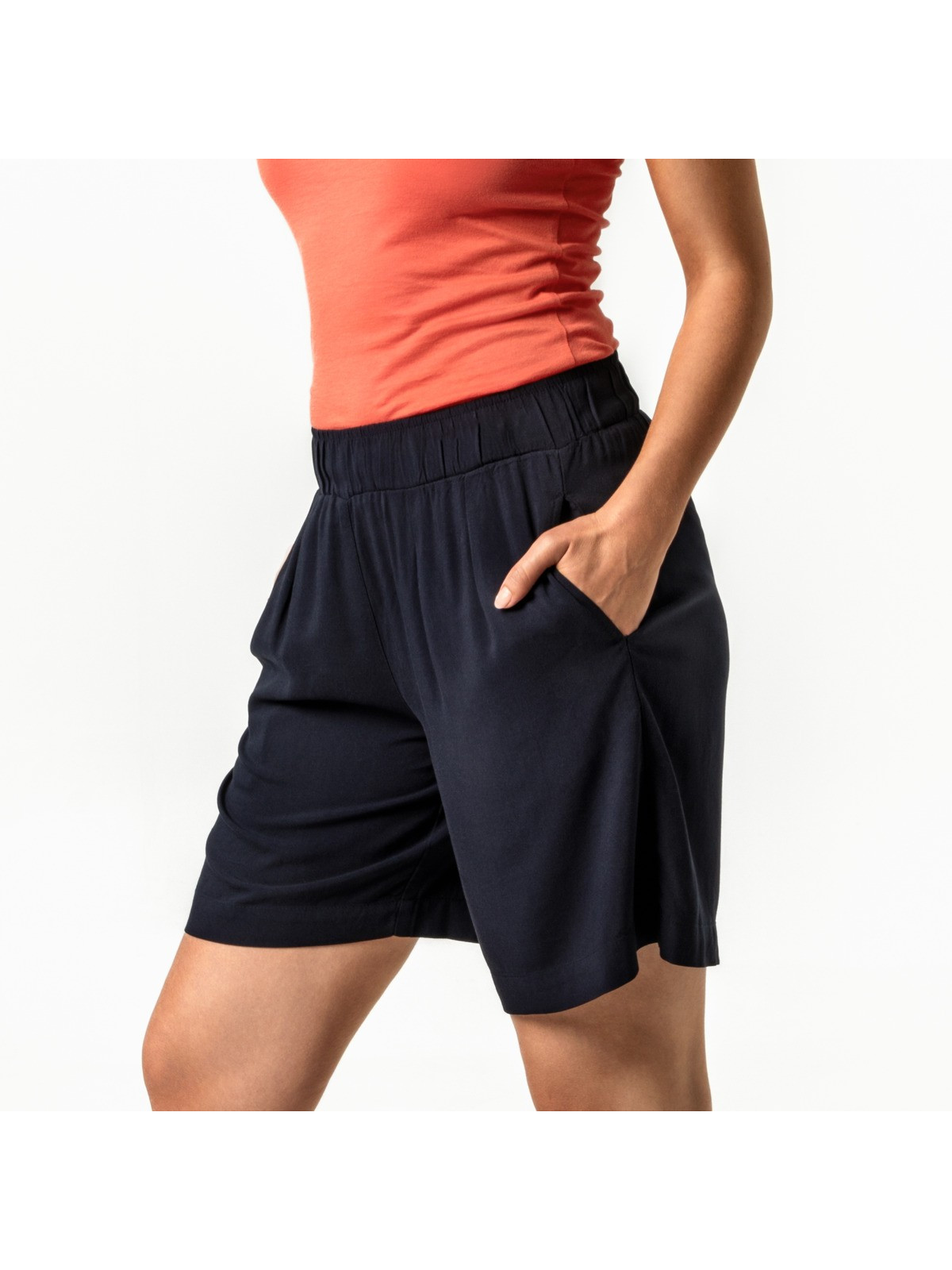 Short long pour Femme en Couleur Encre 100% Ecovéro - Livingcrafts