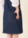 Robe Salopette Courte  en jean Fabriquée en France - 1083