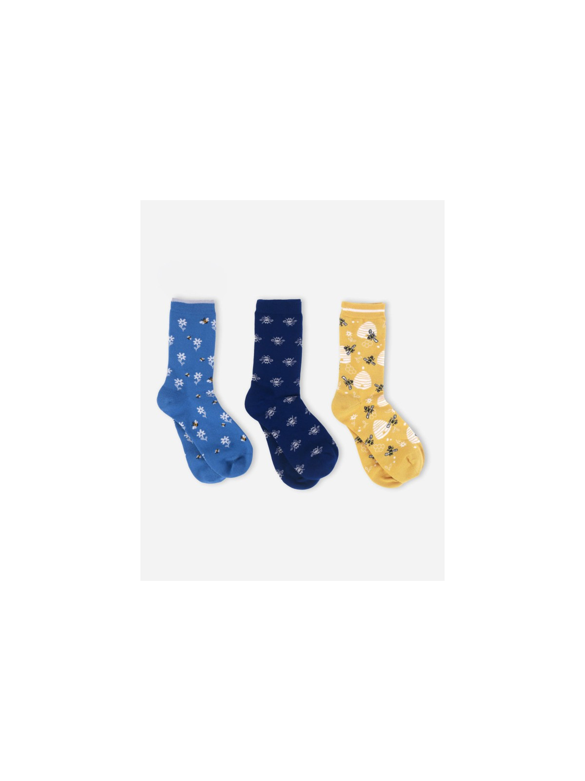 Coffret de 3 paires de chaussettes "It's your Bee-Day" en bambou 37-41
