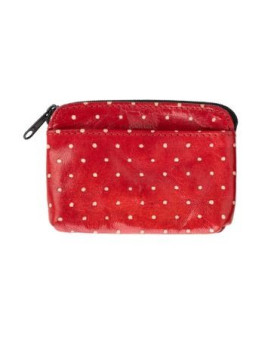 Porte-monnaie en cuir rouge