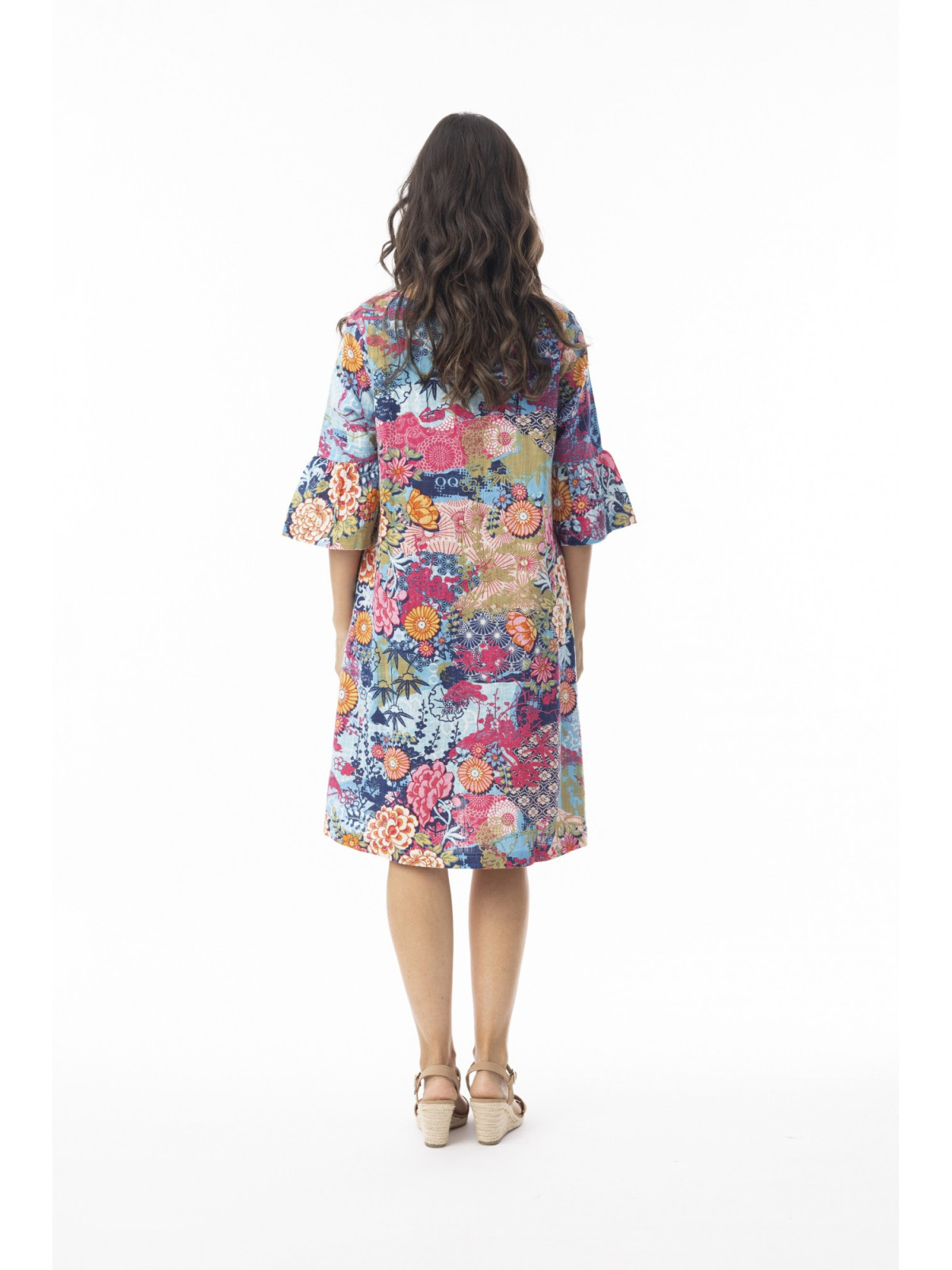 Robe pour Femme en 100% coton bio Motifs Fleurs - Orientique