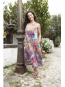 Robe pour Femme en 100% coton bio Motifs Fleurs - Orientique
