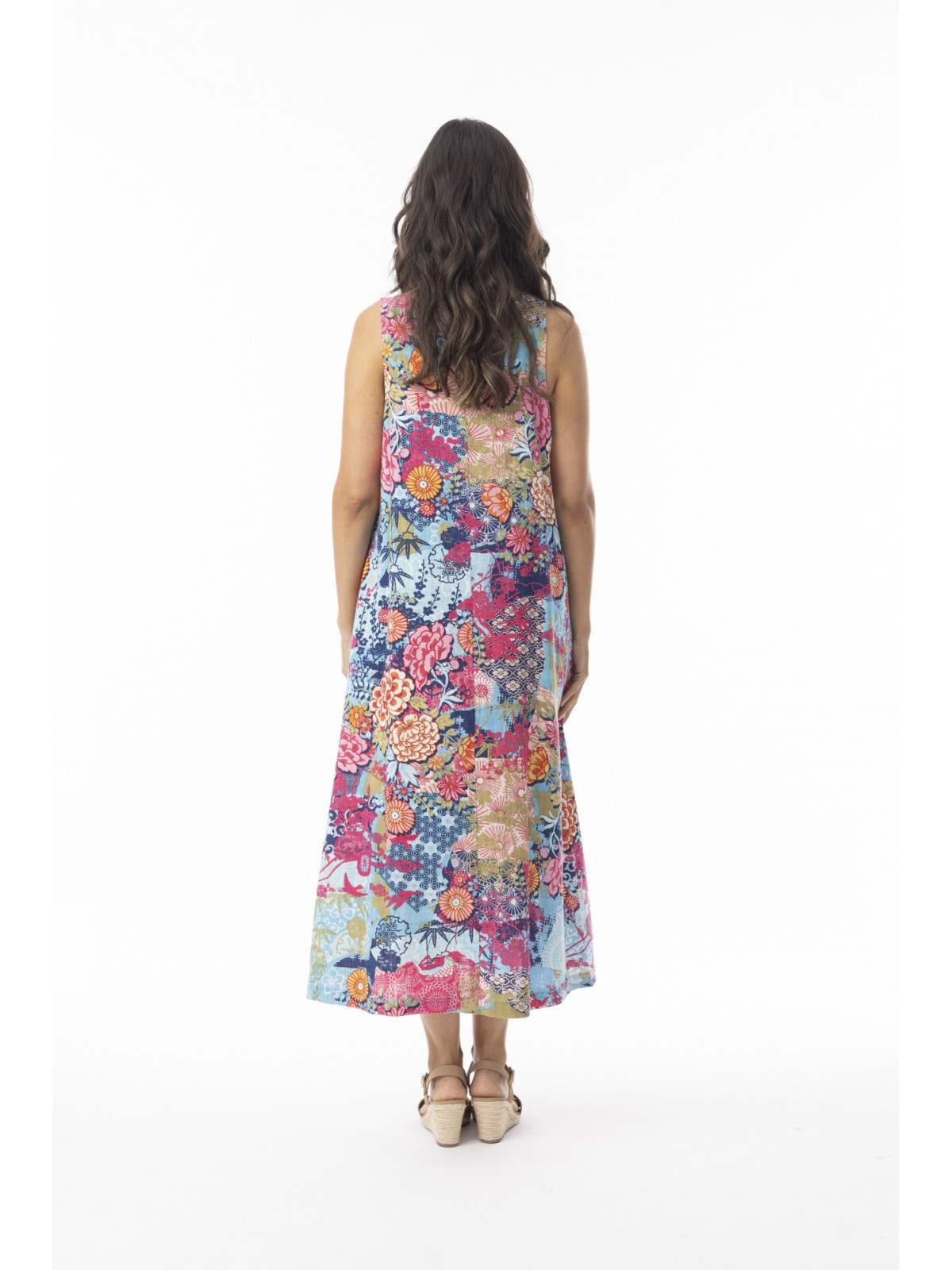 Robe pour Femme en 100% coton bio Motifs Fleurs - Orientique